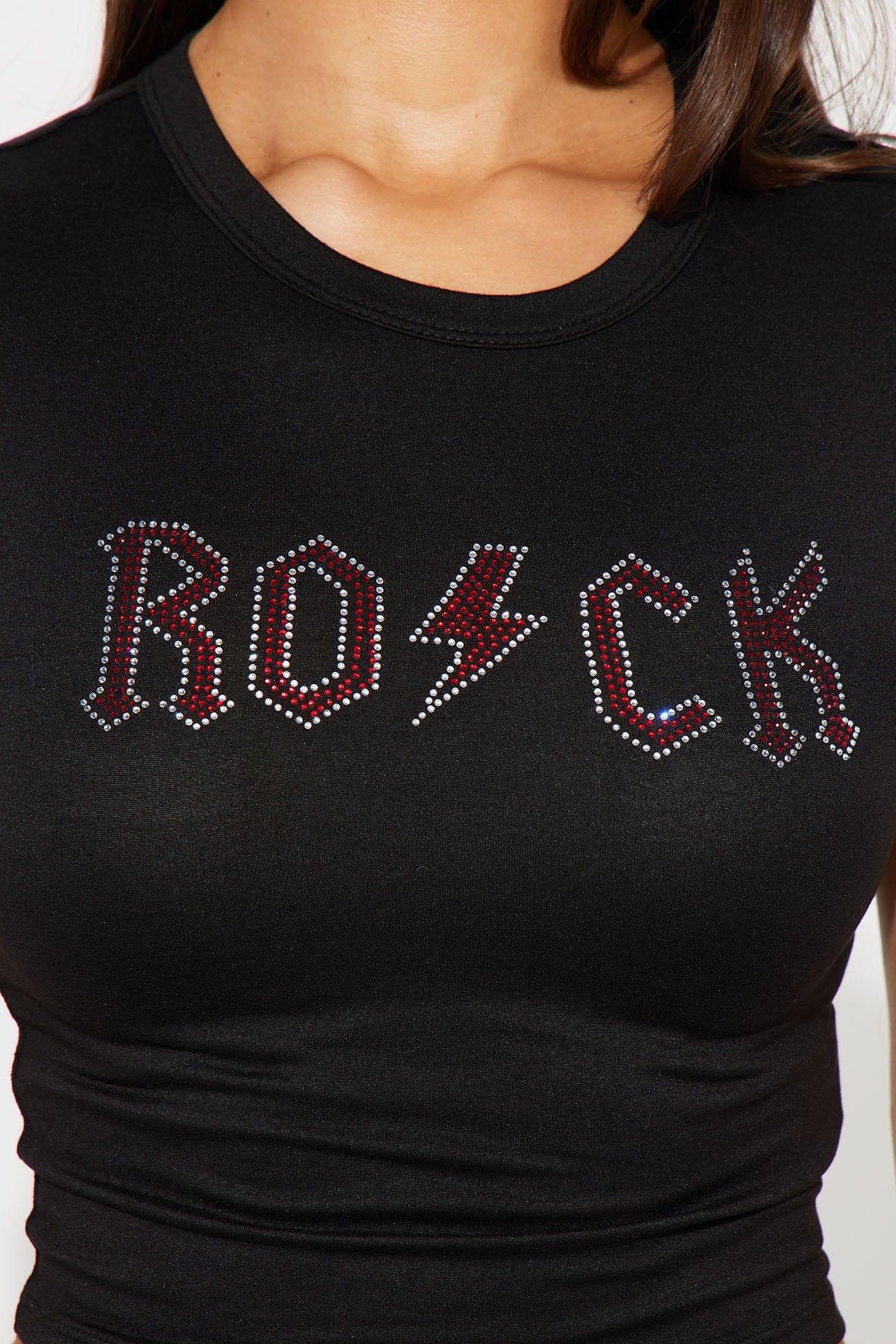 Rock Your World Rhinestone Tee - Black sold by Fashion Nova product image thumbnail 4