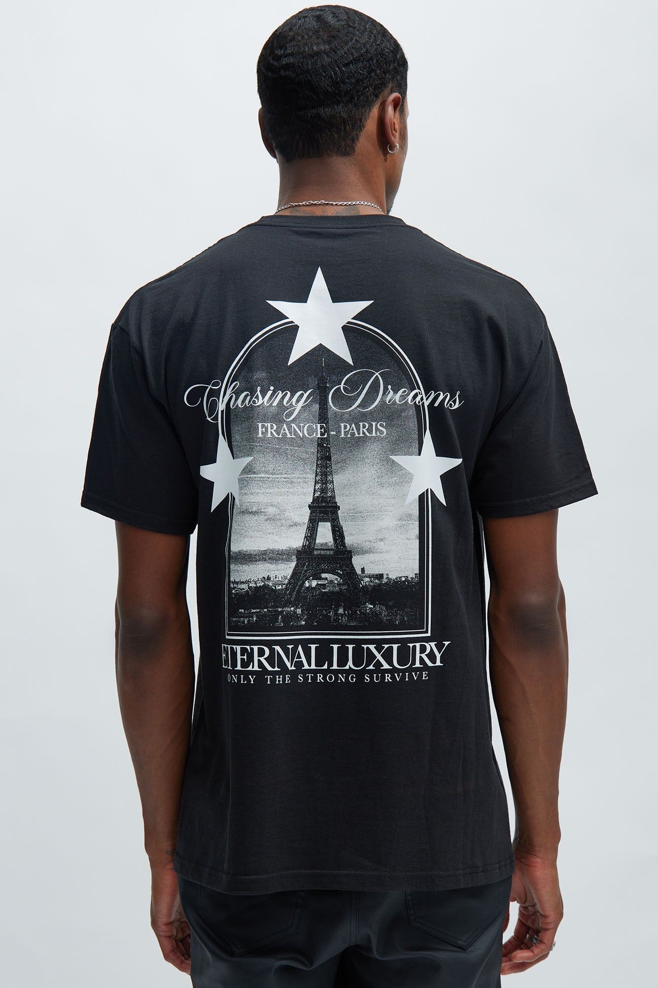 Chasing Dreams Short Sleeve Tee - Black sold by Fashion Nova