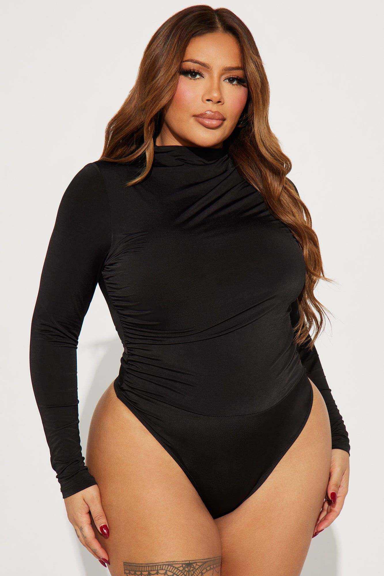 Not Available Ruched Bodysuit - Black sold by Fashion Nova product image thumbnail 5
