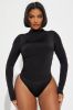 Not Available Ruched Bodysuit - Black sold by Fashion Nova