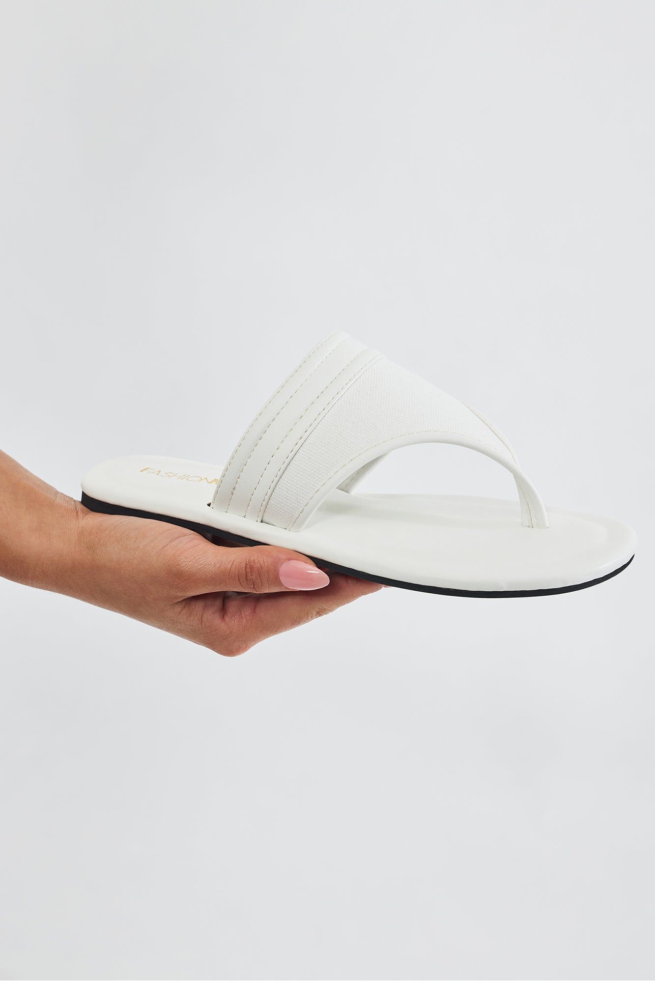 Chill Vacay Flip Flops - White sold by Fashion Nova product image thumbnail 3