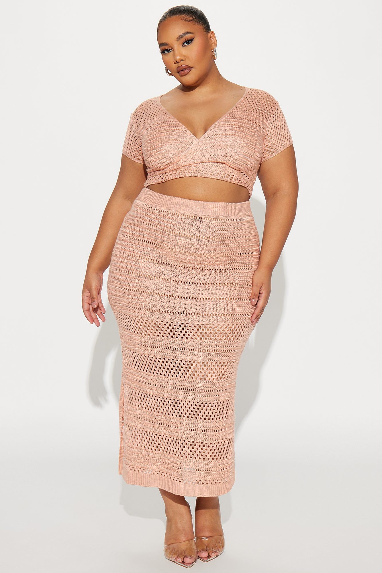 Candi Crochet Skirt Set - Pink sold by Fashion Nova product image thumbnail 4