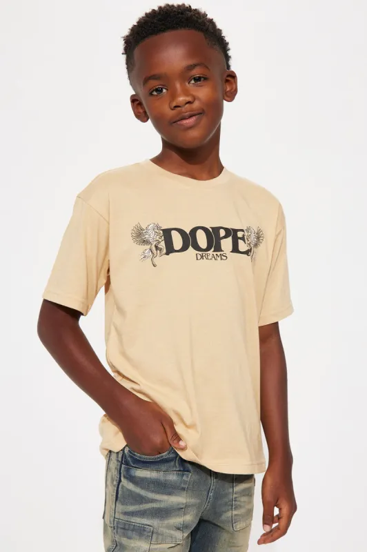 Mini Dope Sky Has No Limit Short Sleeve Tee - Sand sold by Fashion Nova