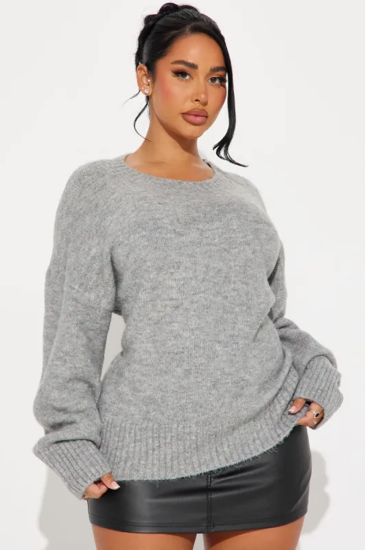 Laylin Sweater - Heather Grey sold by Fashion Nova