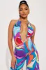 Move Your Body Jumpsuit  - Purple/combo sold by Fashion Nova