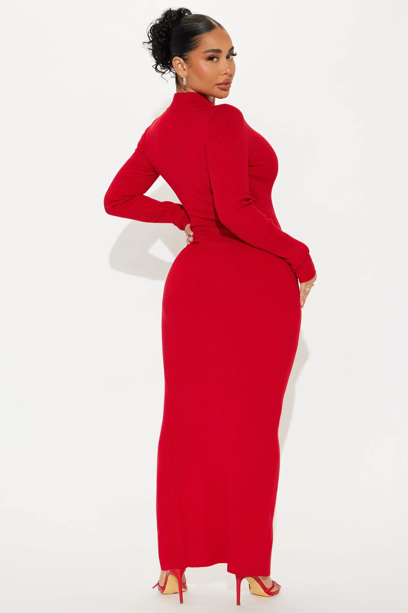Anna Sweater Maxi Dress - Red sold by Fashion Nova product image thumbnail 3