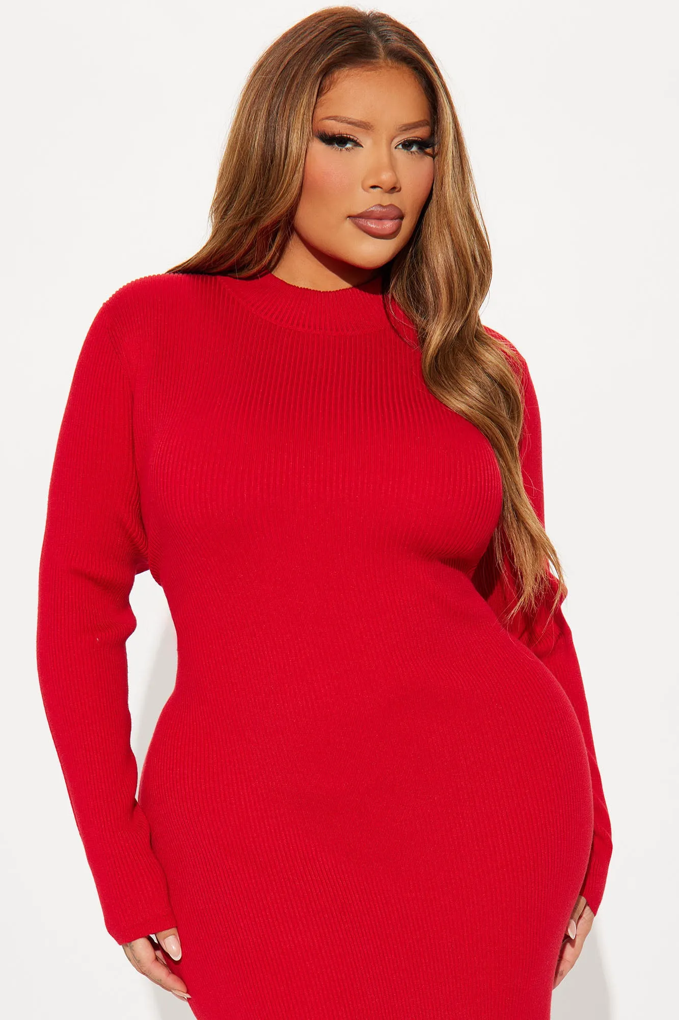 Anna Sweater Maxi Dress - Red sold by Fashion Nova product image thumbnail 5
