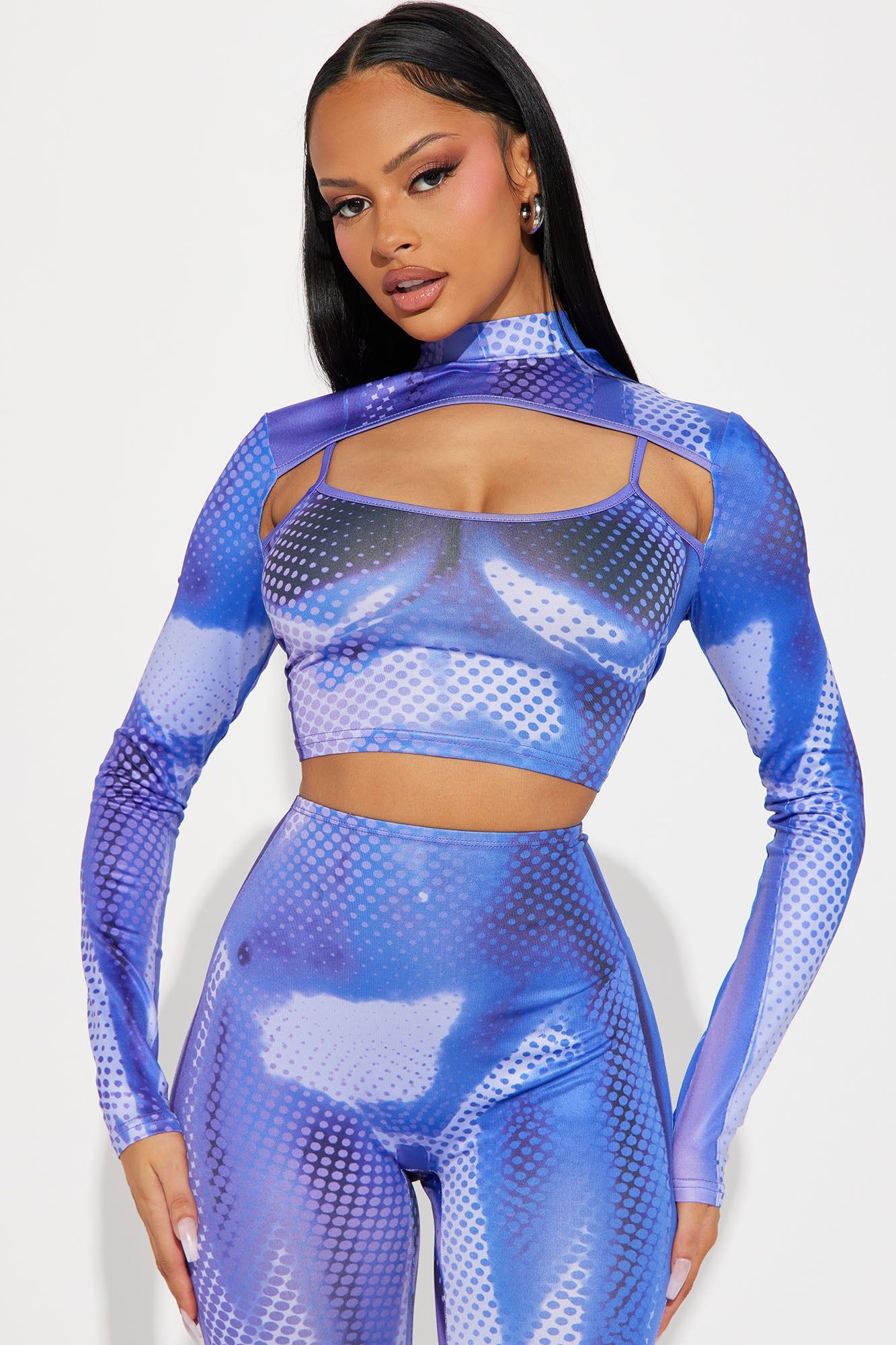 Limited Edition Body Heat Legging Set - Purple/combo sold by Fashion Nova product image thumbnail 2