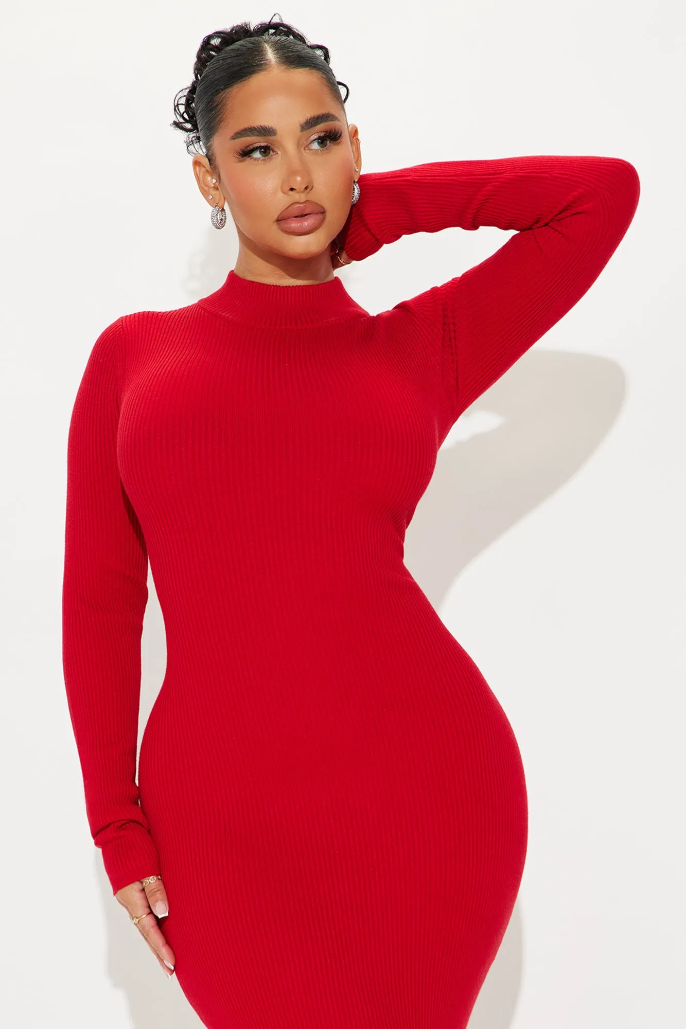 Anna Sweater Maxi Dress - Red sold by Fashion Nova product image thumbnail 2