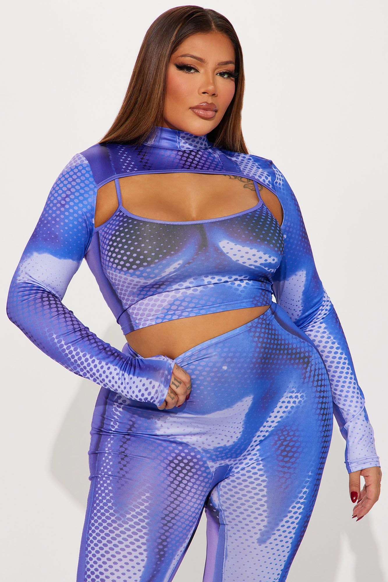 Limited Edition Body Heat Legging Set - Purple/combo sold by Fashion Nova product image thumbnail 5