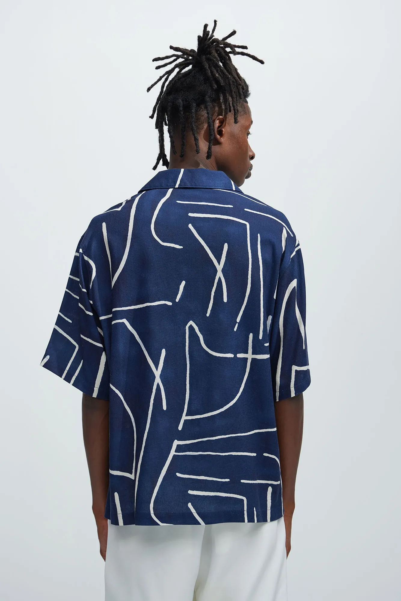 Walter Linen Shirt - Blue/combo sold by Fashion Nova product image thumbnail 3