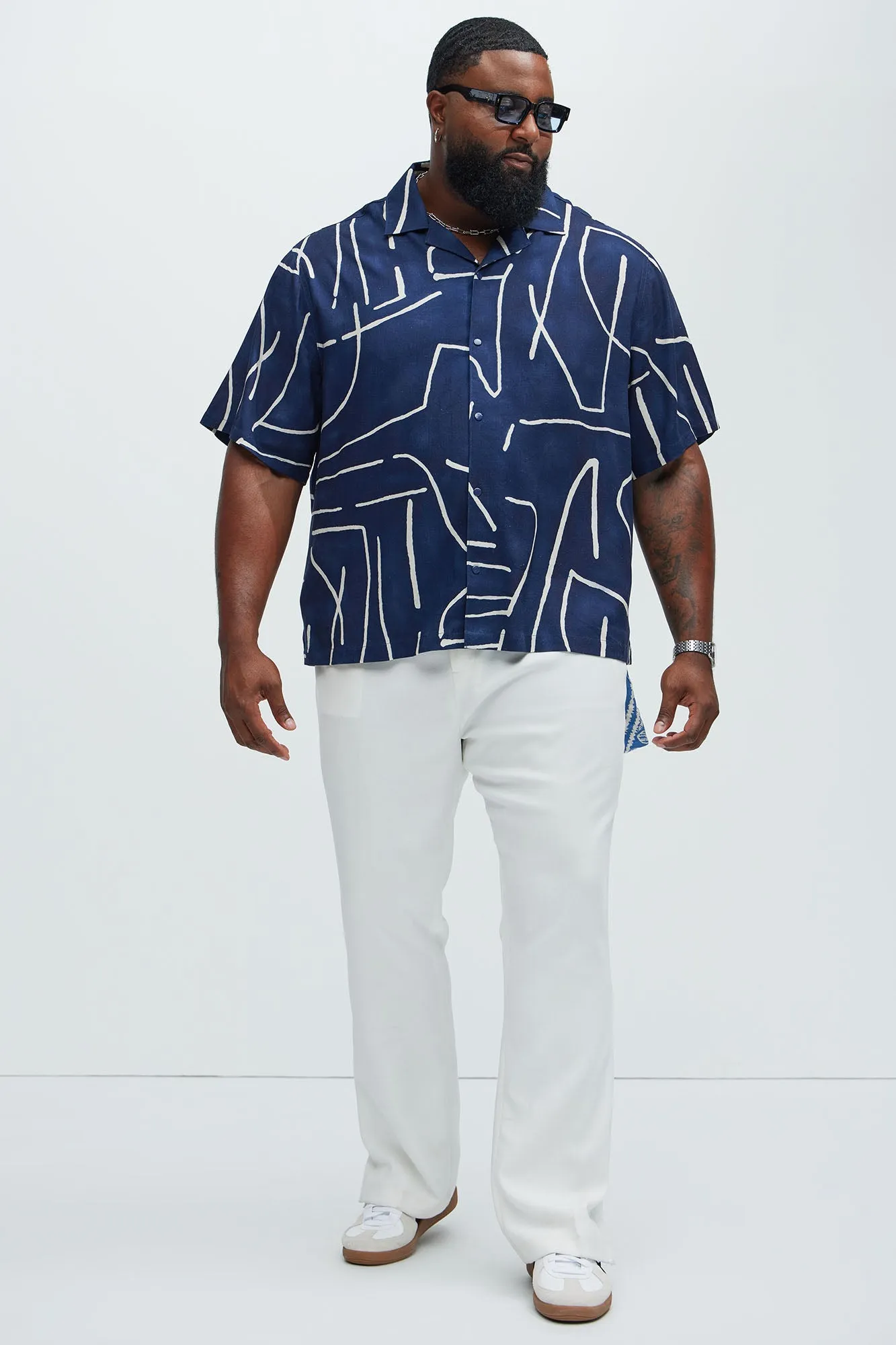 Walter Linen Shirt - Blue/combo sold by Fashion Nova product image thumbnail 5