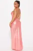 Sadie Metallic Maxi Dress - Rust sold by Fashion Nova