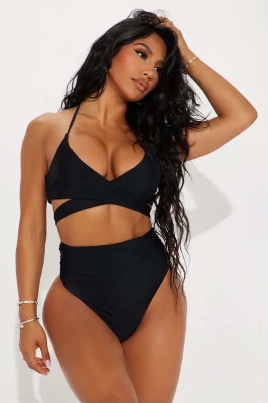 Poolside Ready 2 Piece Bikini - Black sold by Fashion Nova