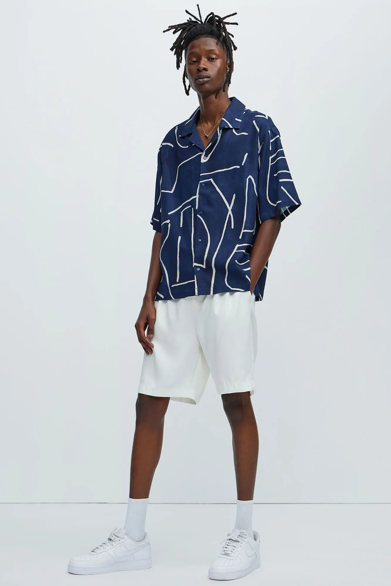 Walter Linen Shirt - Blue/combo sold by Fashion Nova product image thumbnail 2