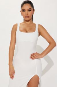 Yacht Ready Midi Dress - White sold by Fashion Nova