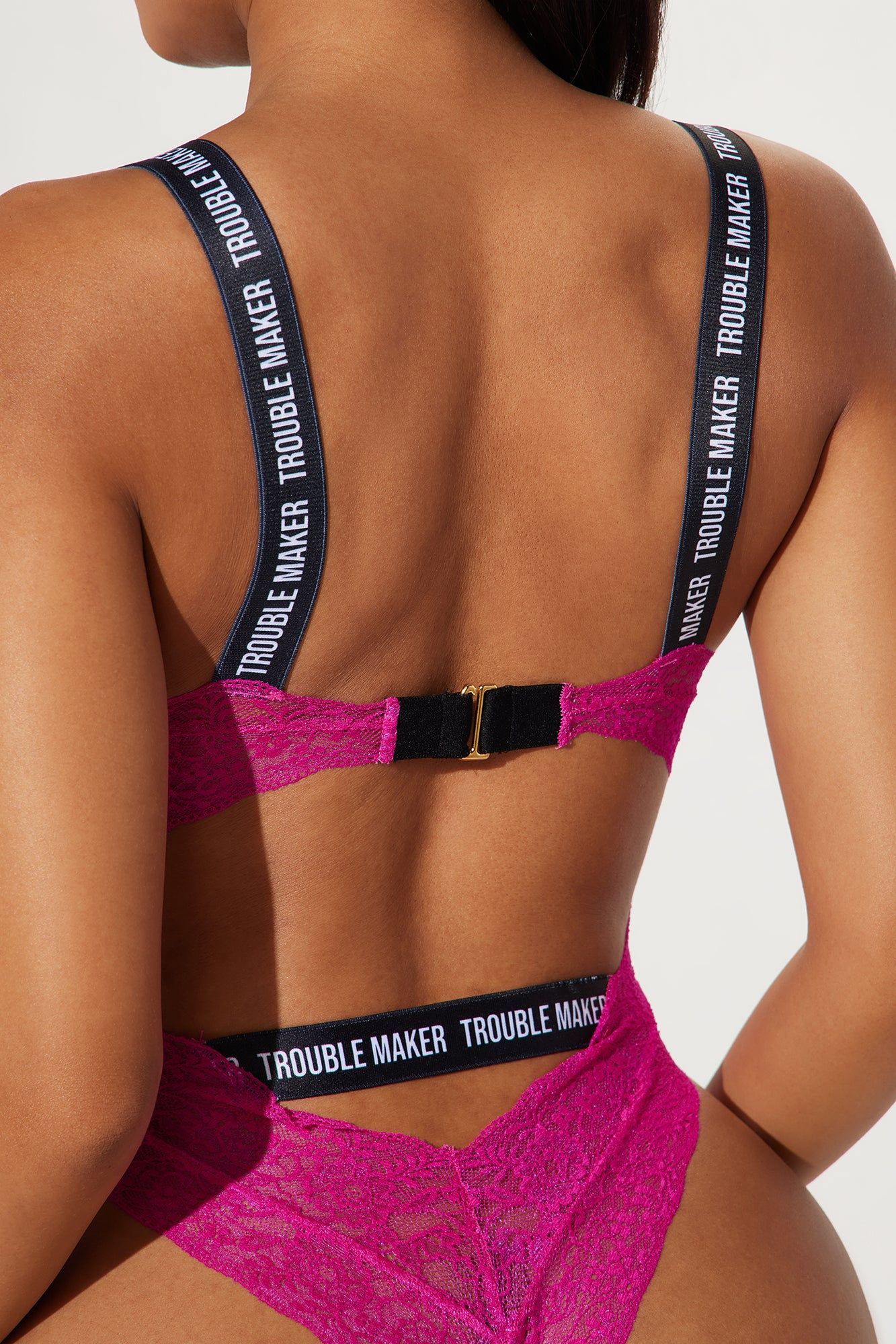 Baddie Energy Lace Teddy - Hot Pink sold by Fashion Nova product image thumbnail 4