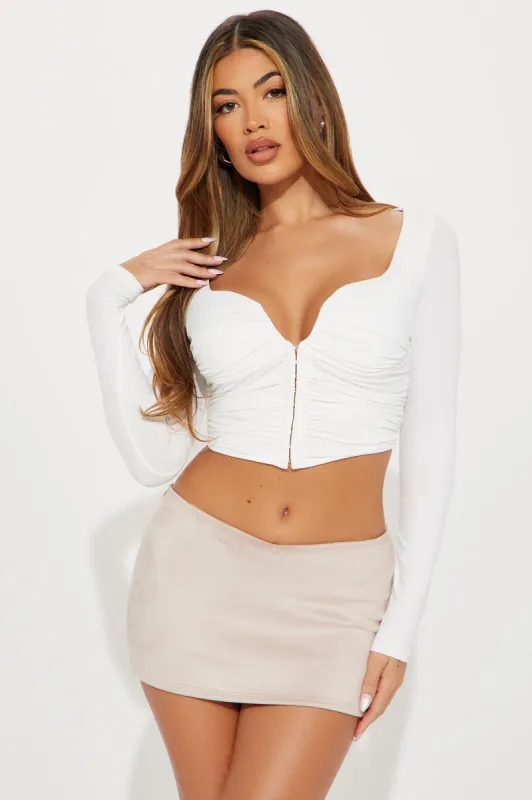 Gianna Corset Top - White sold by Fashion Nova