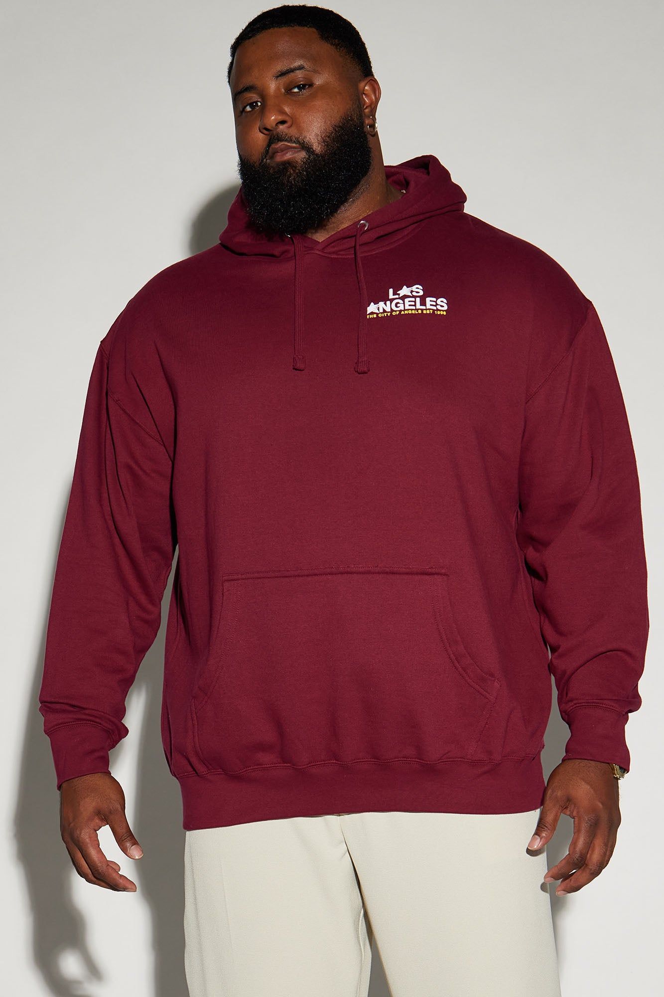 LA Stars Hoodie - Burgundy sold by Fashion Nova product image thumbnail 5