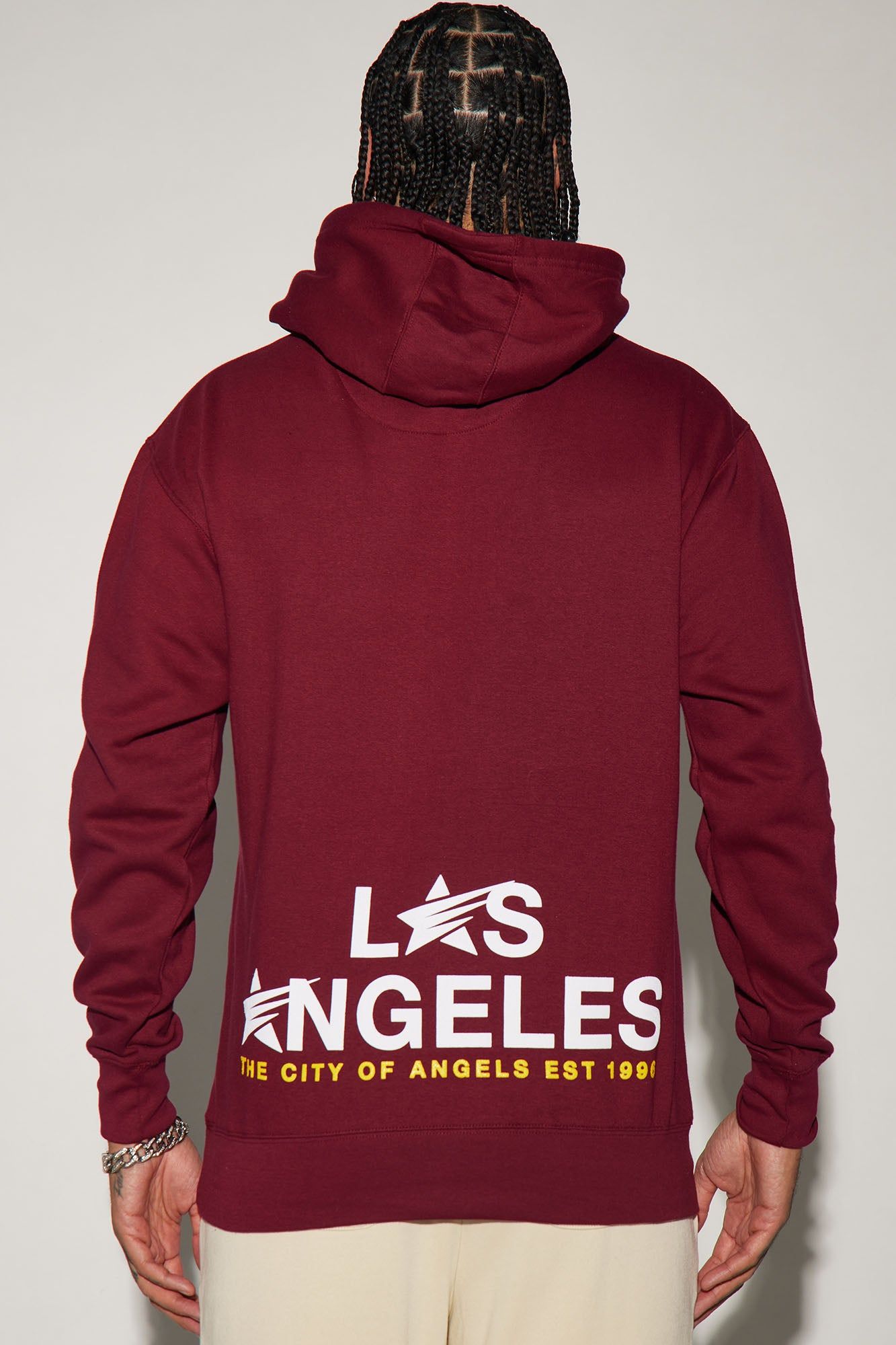LA Stars Hoodie - Burgundy sold by Fashion Nova product image thumbnail 4