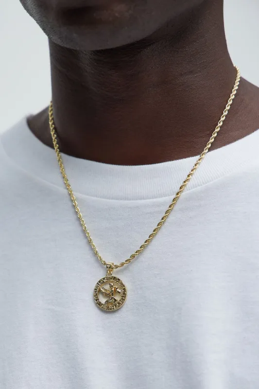 Virgo Zodiac Pendant Necklace - Gold sold by Fashion Nova