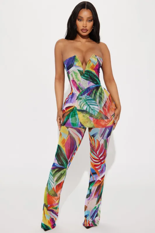 Work Of Art Mesh Pant Set - Multi Color sold by Fashion Nova