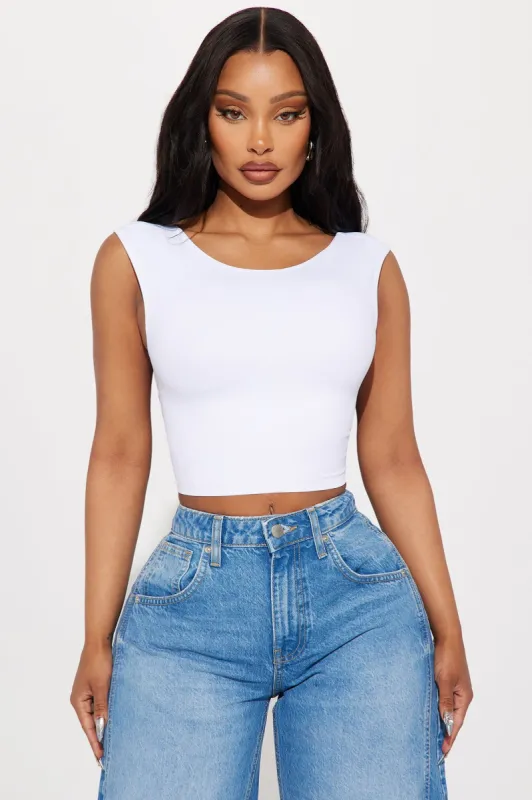 Back At It Top - White sold by Fashion Nova