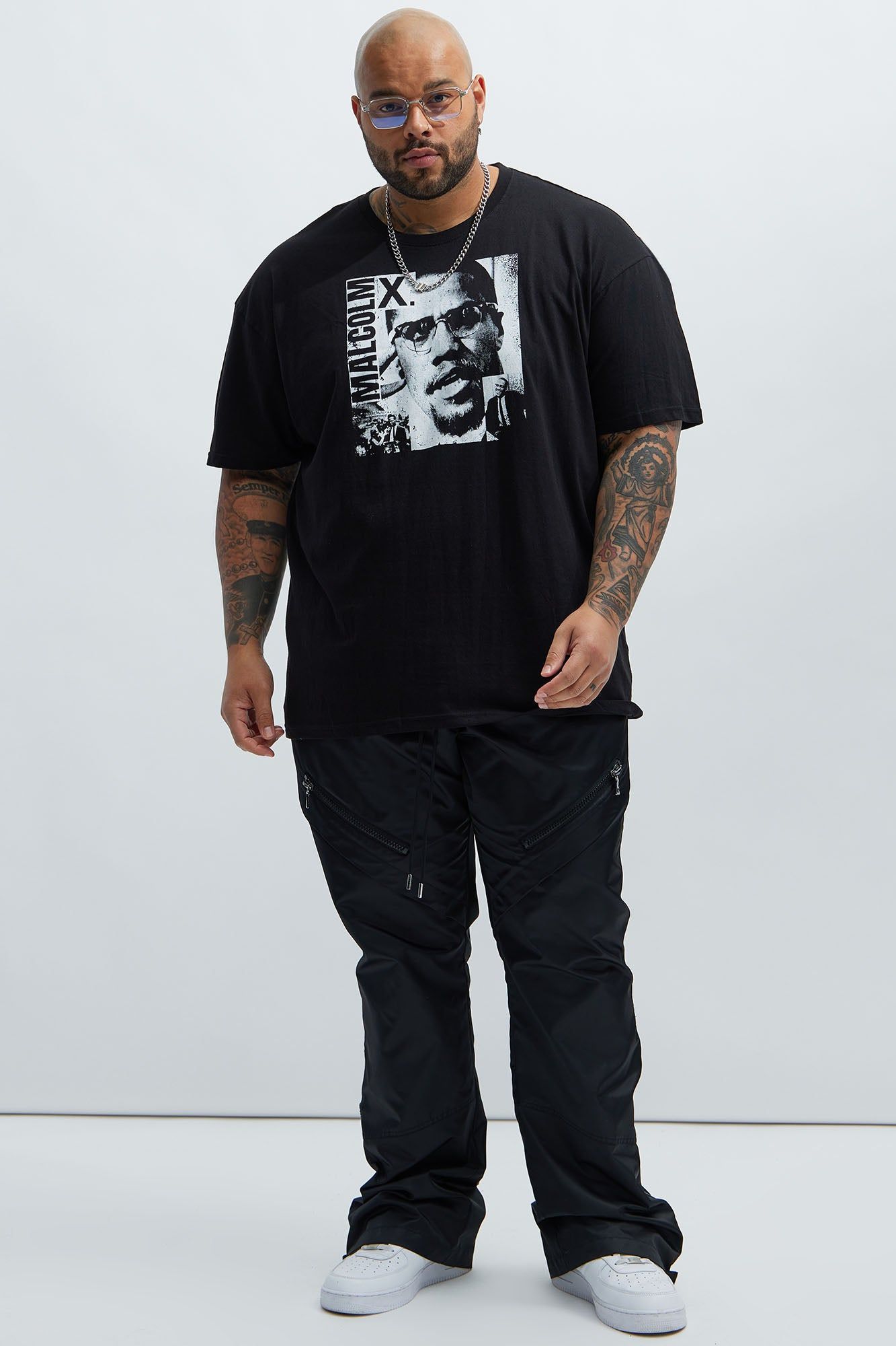 Malcolm X Monochrome Short Sleeve Tee - Black sold by Fashion Nova product image thumbnail 5