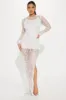 Celia Sequin Crochet Maxi Dress Set - White sold by Fashion Nova