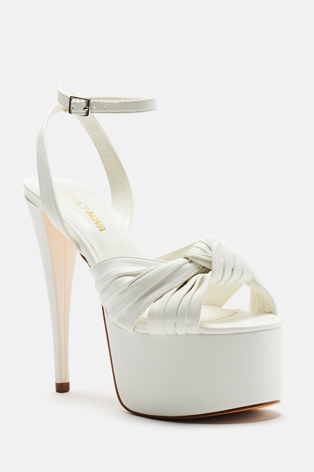 Finding My Way Heeled Sandals - White sold by Fashion Nova product image thumbnail 2