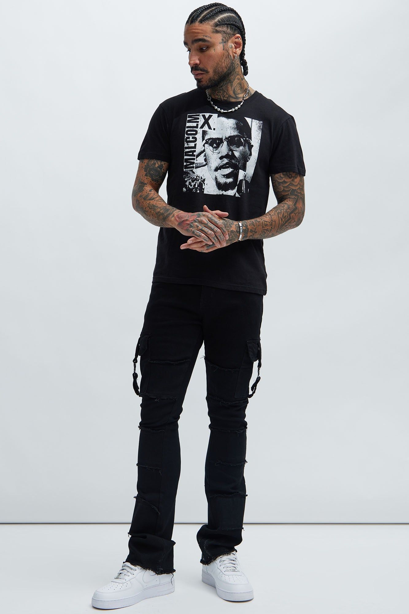 Malcolm X Monochrome Short Sleeve Tee - Black sold by Fashion Nova product image thumbnail 2