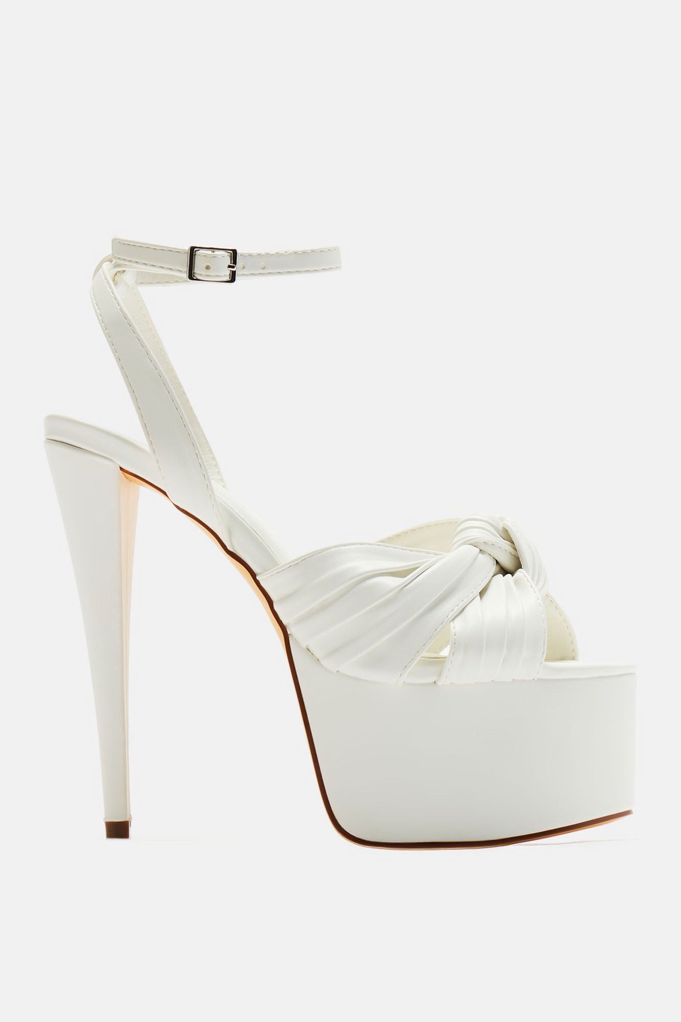 Finding My Way Heeled Sandals - White sold by Fashion Nova product image thumbnail 4