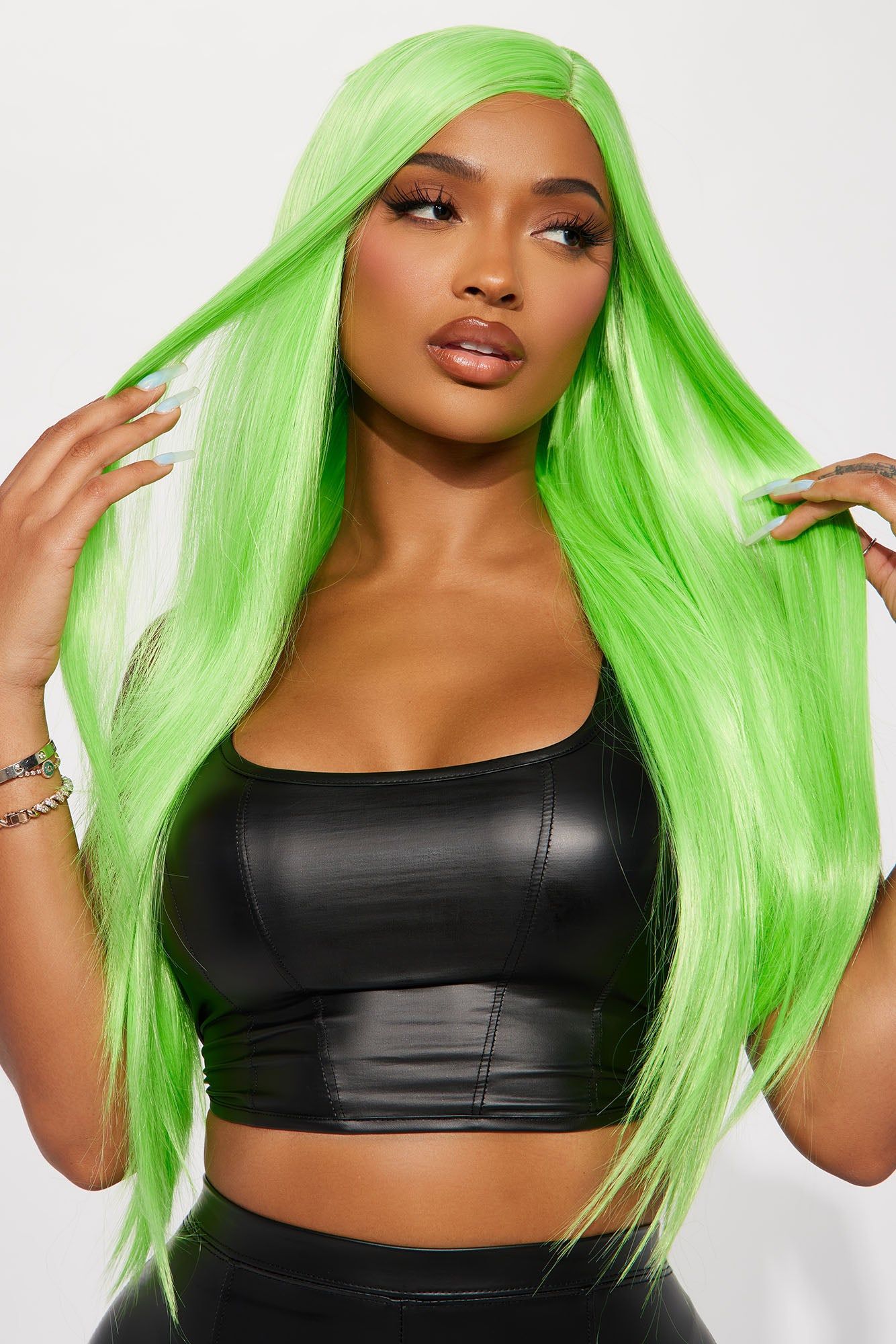 Feeling Flirty Costume Wig - Green sold by Fashion Nova
