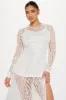 Celia Sequin Crochet Maxi Dress Set - White sold by Fashion Nova