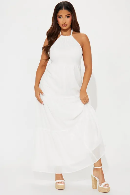 Justice Maxi Dress - White sold by Fashion Nova