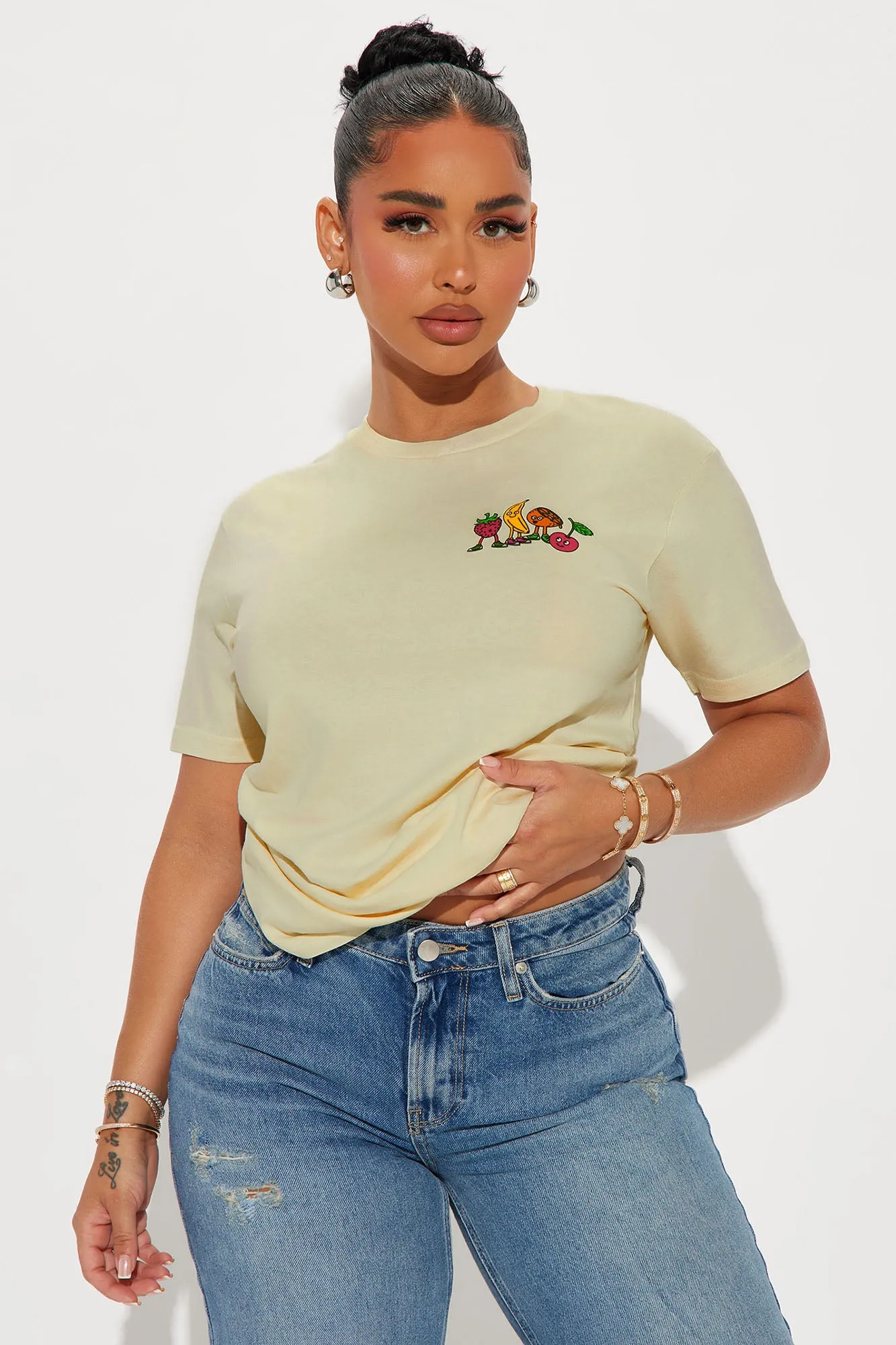 Feeling Fruity Graphic Tee - Off White sold by Fashion Nova