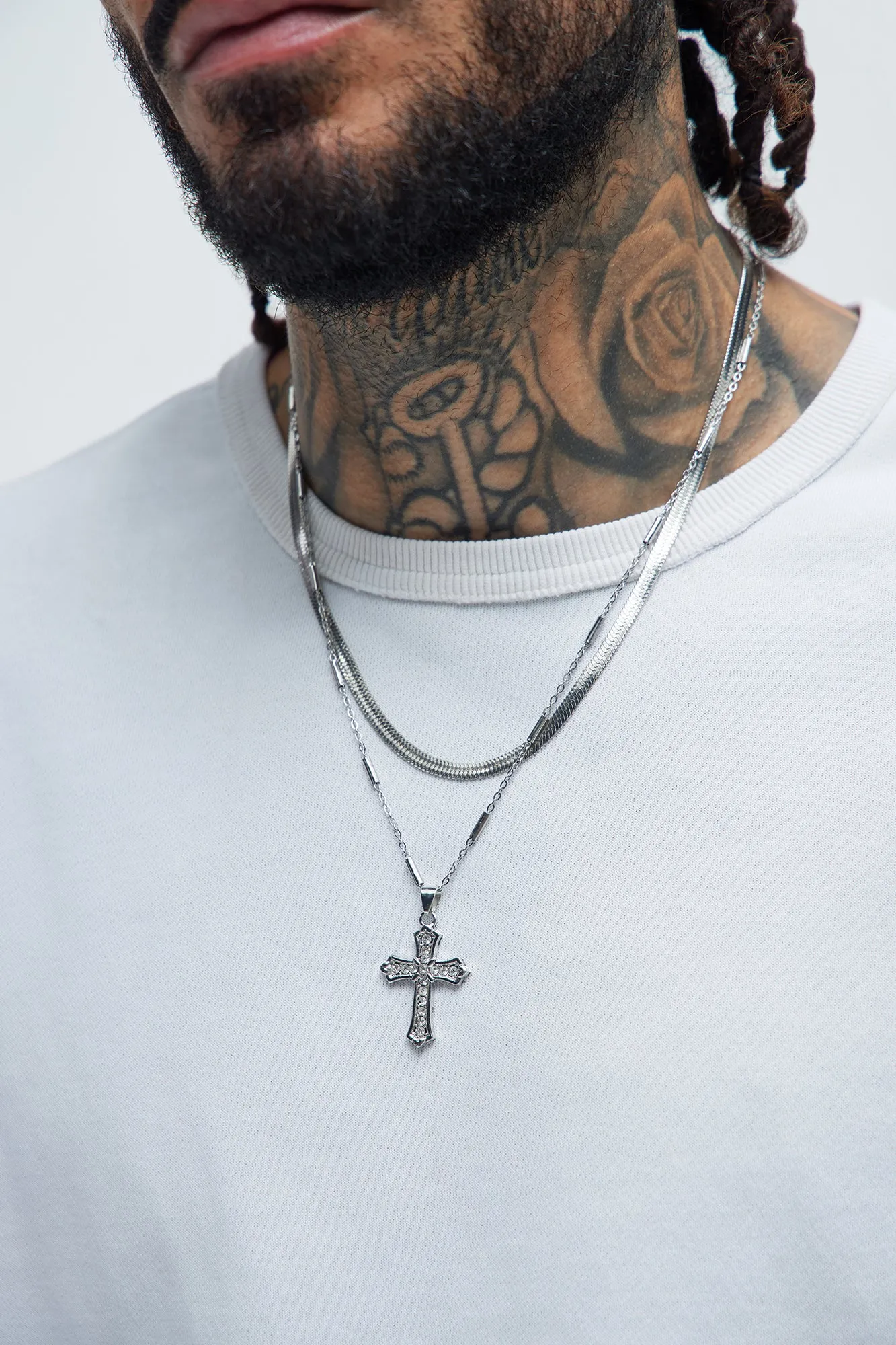 Good Intentions Necklace Set - Silver sold by Fashion Nova