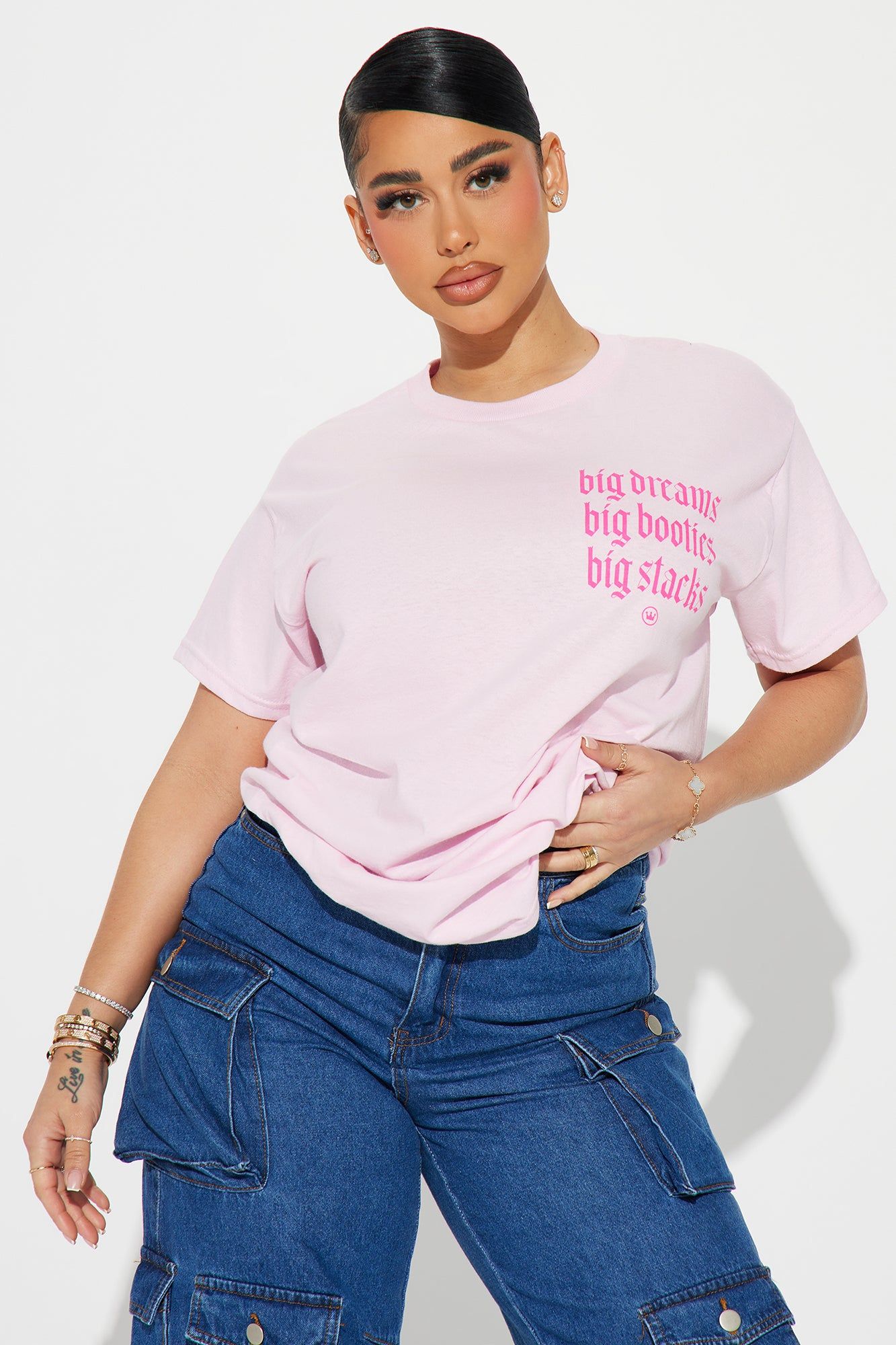 Living Big Graphic Tee - Pink sold by Fashion Nova