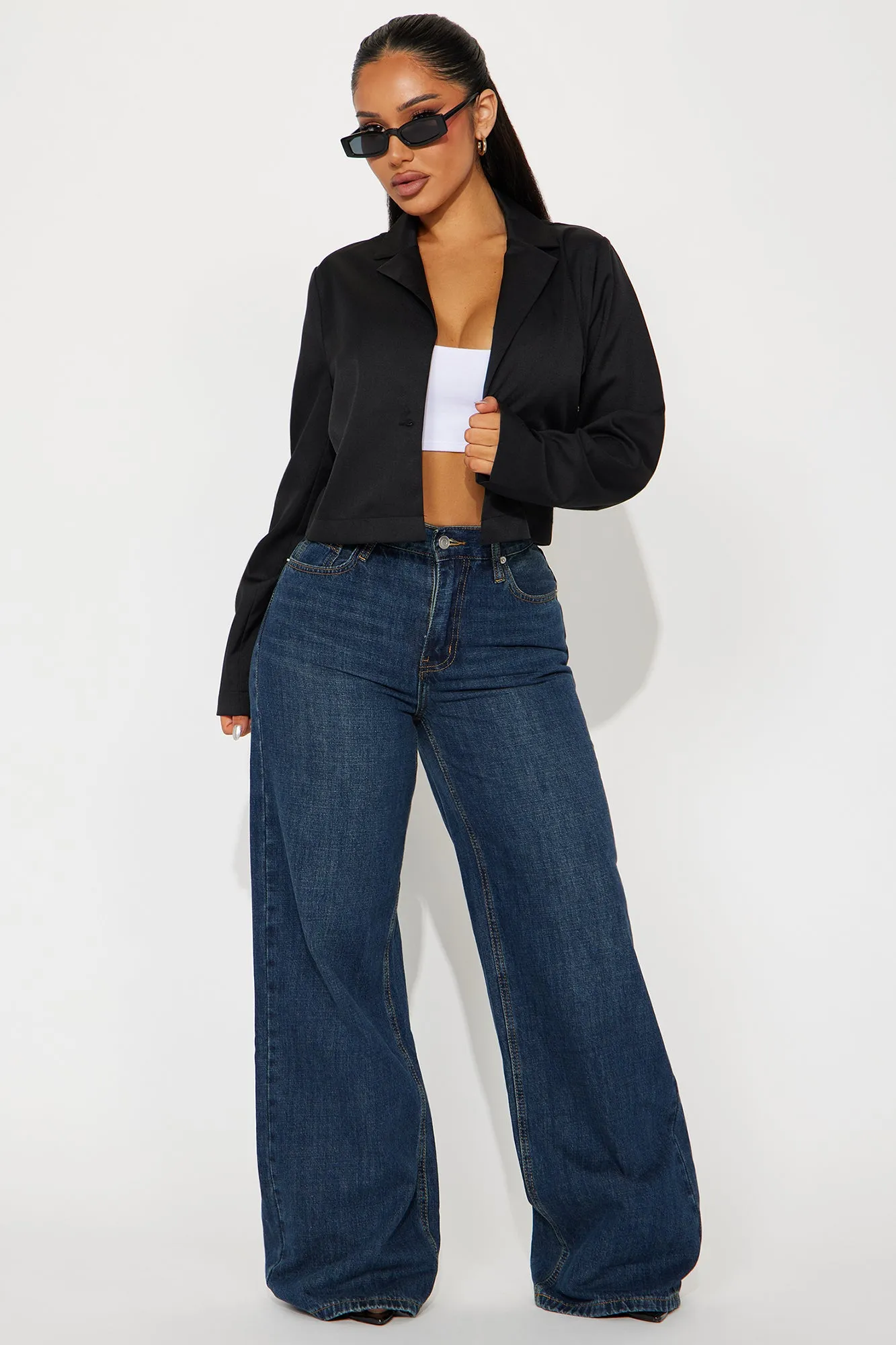 About My Business Cropped Blazer - Black sold by Fashion Nova product image thumbnail 3