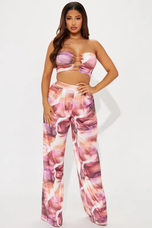 Hanna Pant Set - Mauve/combo sold by Fashion Nova