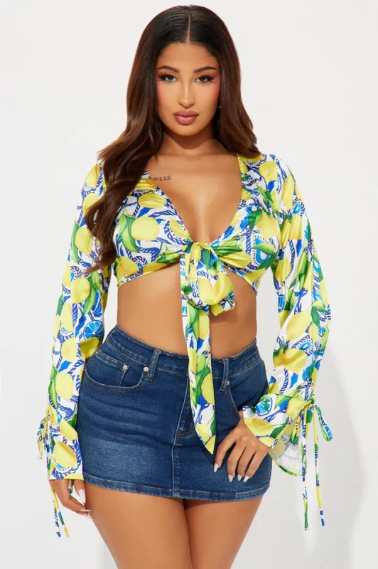 Italian Coast Blouse Top - Ivory/combo sold by Fashion Nova