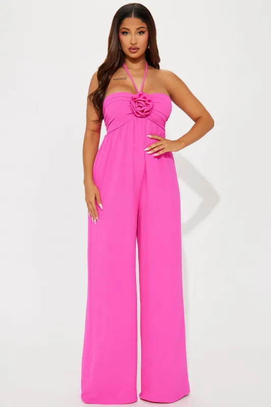Mallory Jumpsuit - Hot Pink sold by Fashion Nova