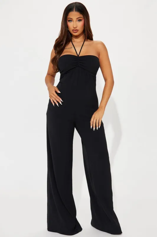 Cabana Beach Jumpsuit - Black sold by Fashion Nova