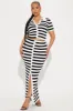 Christine Striped Skirt Set - Black/White sold by Fashion Nova