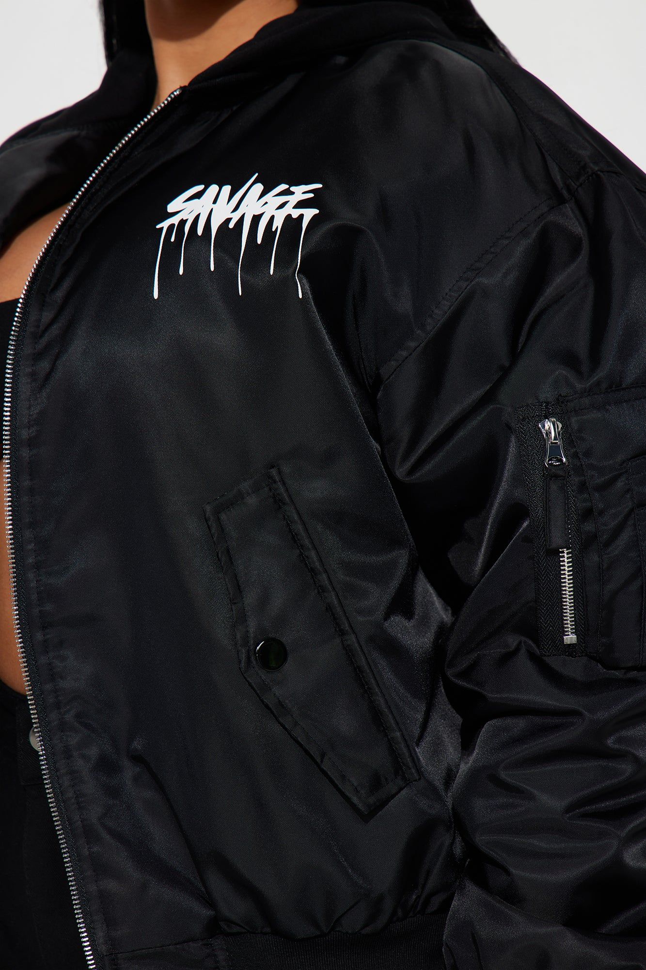 Savage Looks Bomber Jacket - Black sold by Fashion Nova product image thumbnail 3