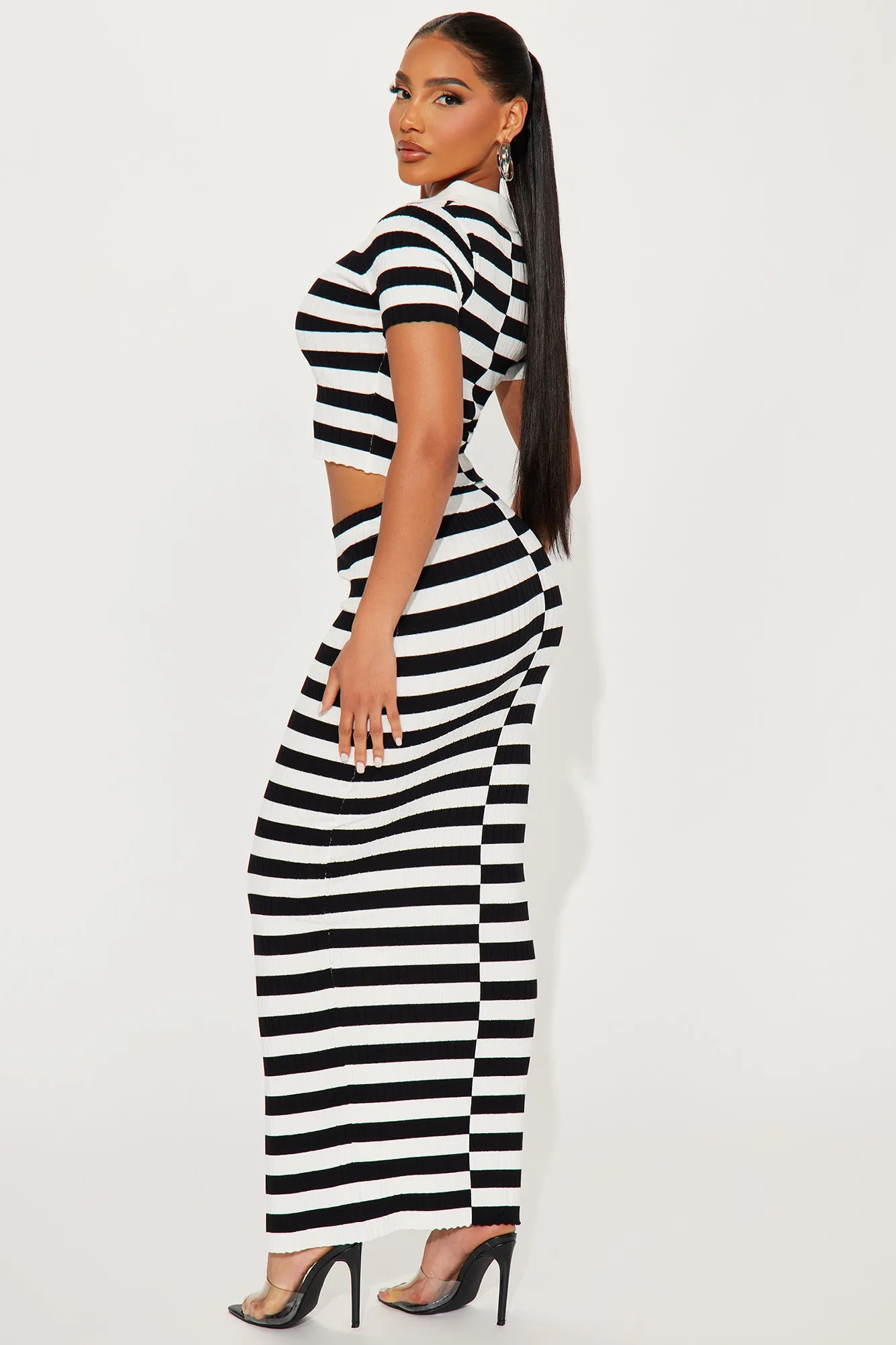 Christine Striped Skirt Set - Black/White sold by Fashion Nova product image thumbnail 3