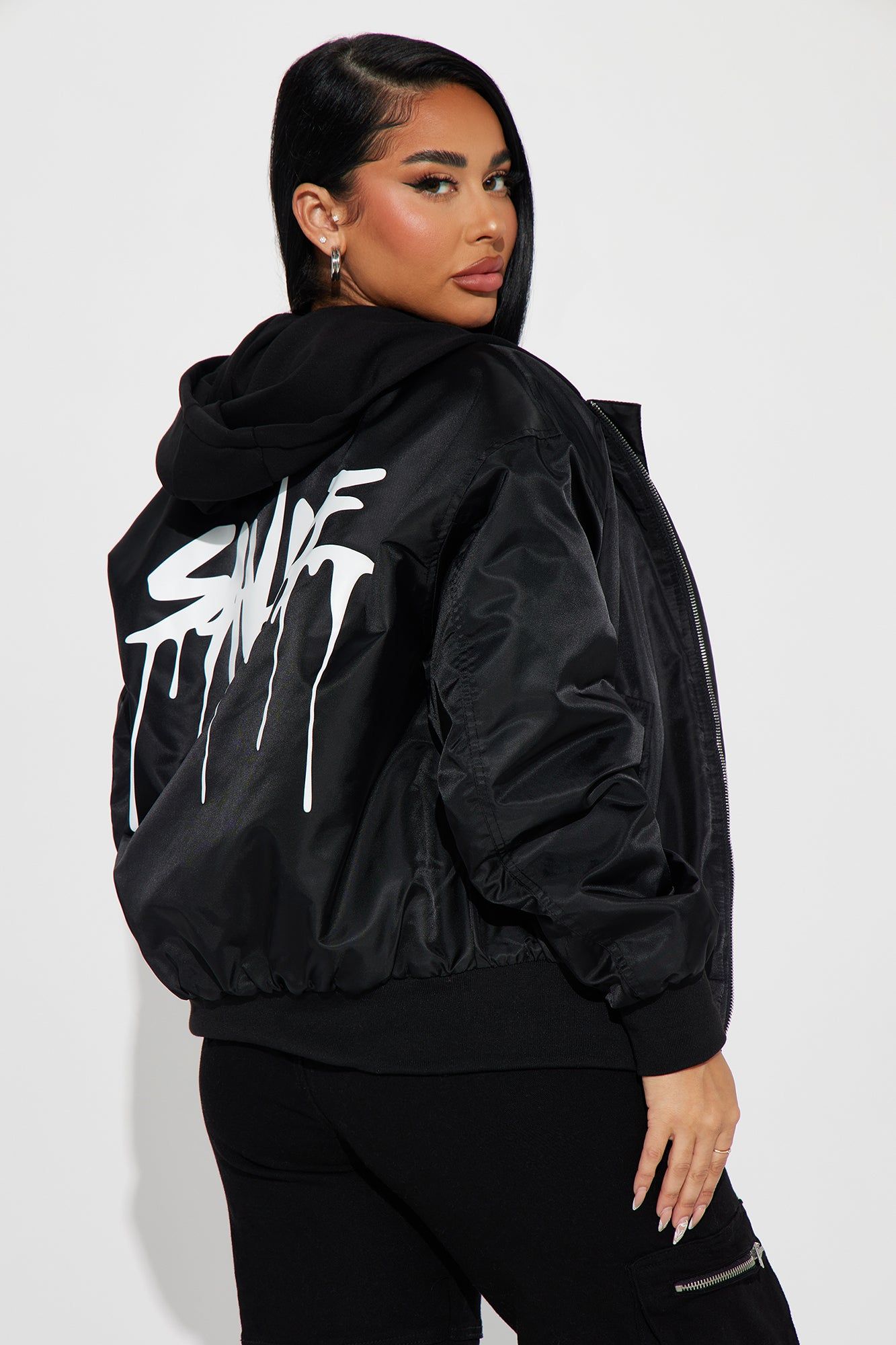 Savage Looks Bomber Jacket - Black sold by Fashion Nova product image thumbnail 5