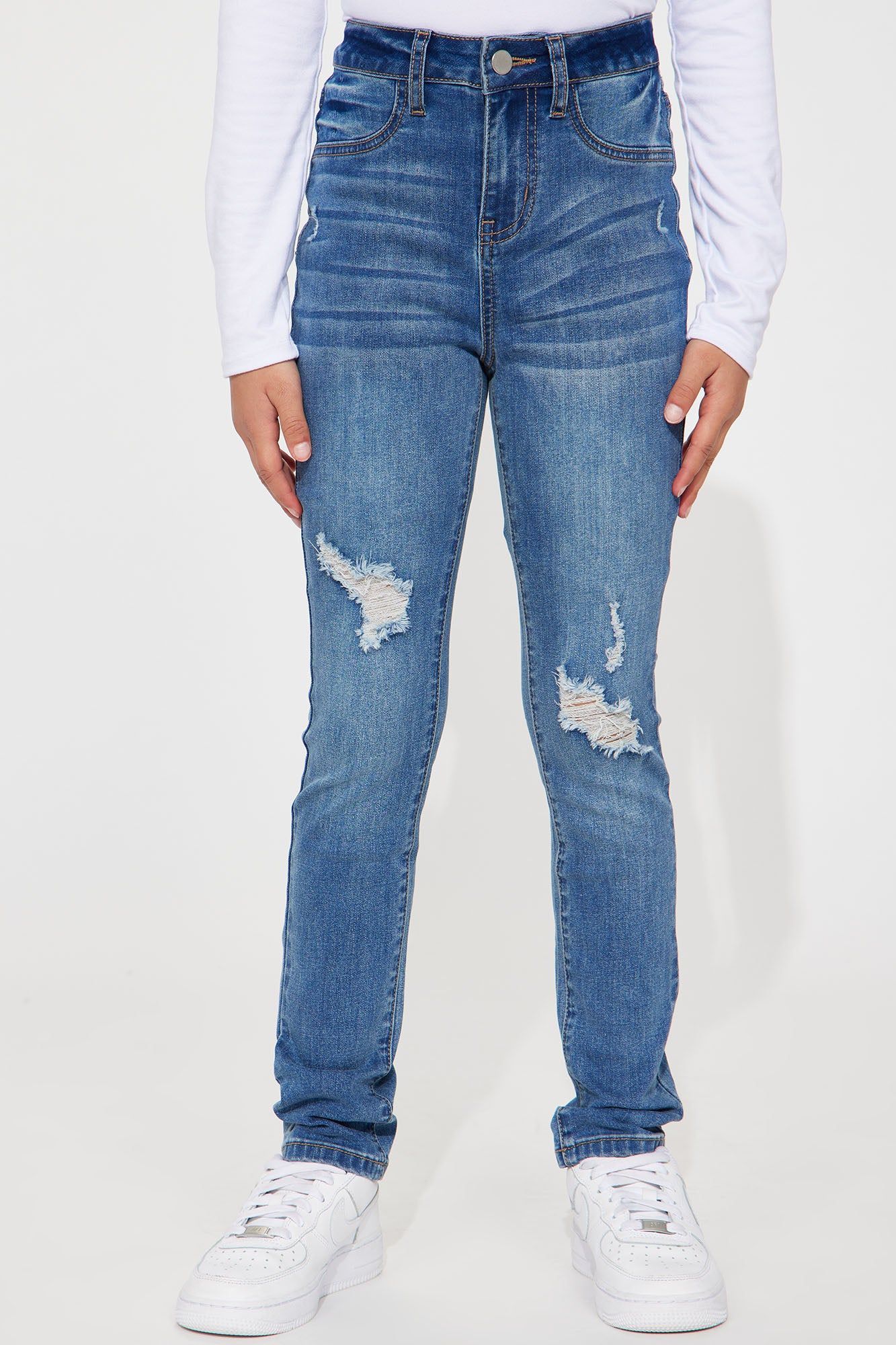Mini Living Life Stretch Skinny Jeans - Blue Wash sold by Fashion Nova product image thumbnail 2