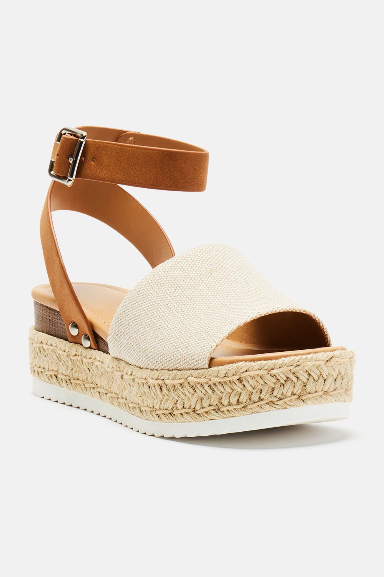 Kayley Flatform Sandals - Beige/Brown sold by Fashion Nova product image thumbnail 4