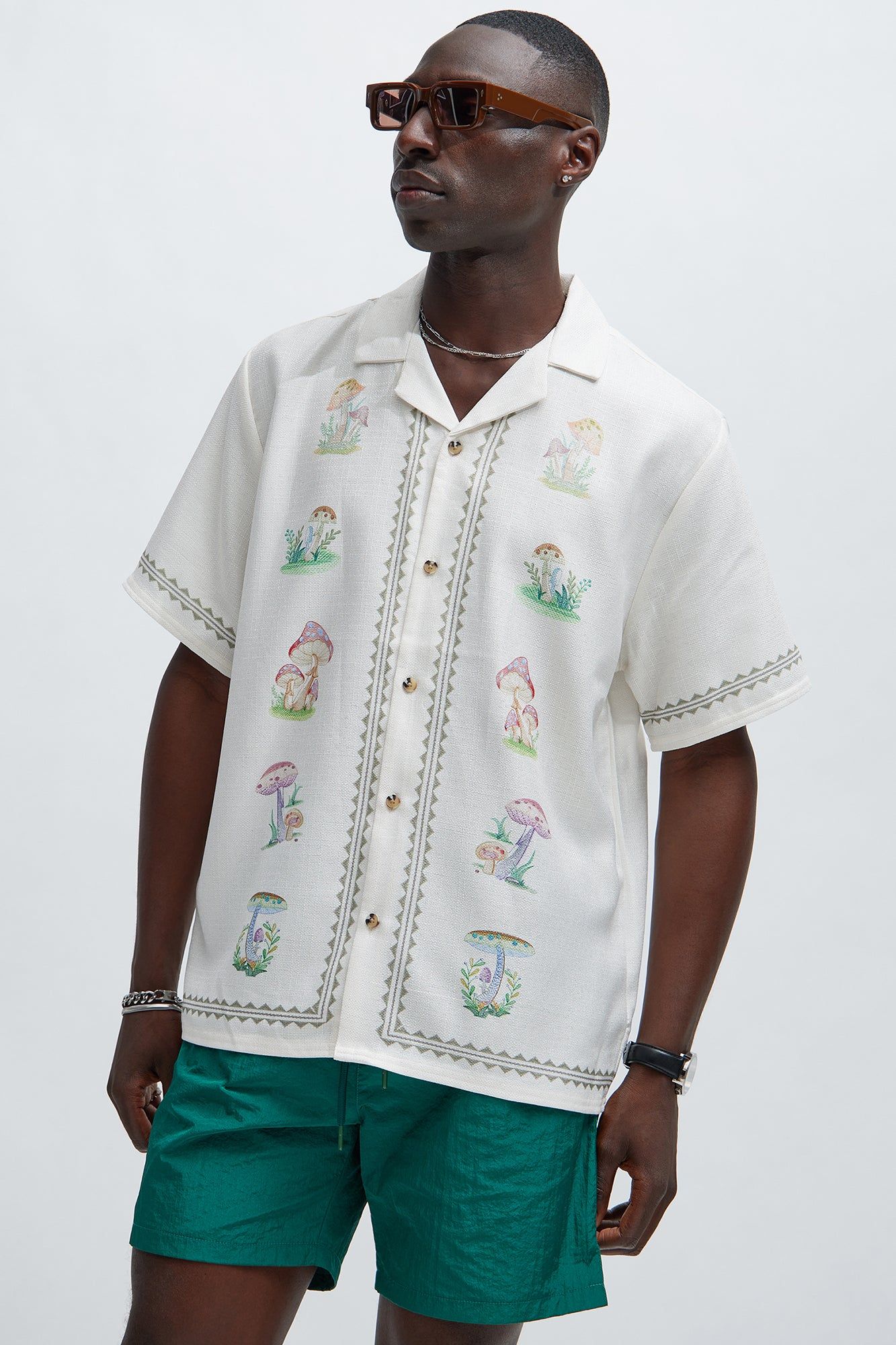 Into the Desert Shirt - Off White/combo sold by Fashion Nova